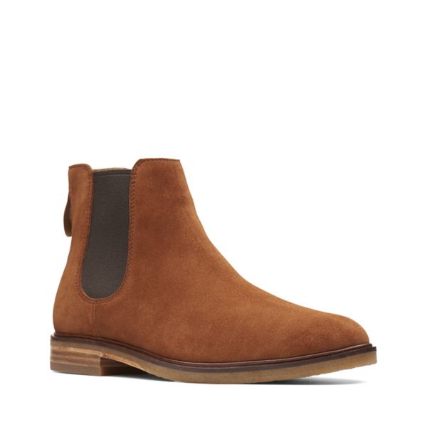 Clarks Mens Clarkdale Gobi Chelsea Boots Dark Brown | UK-5871240